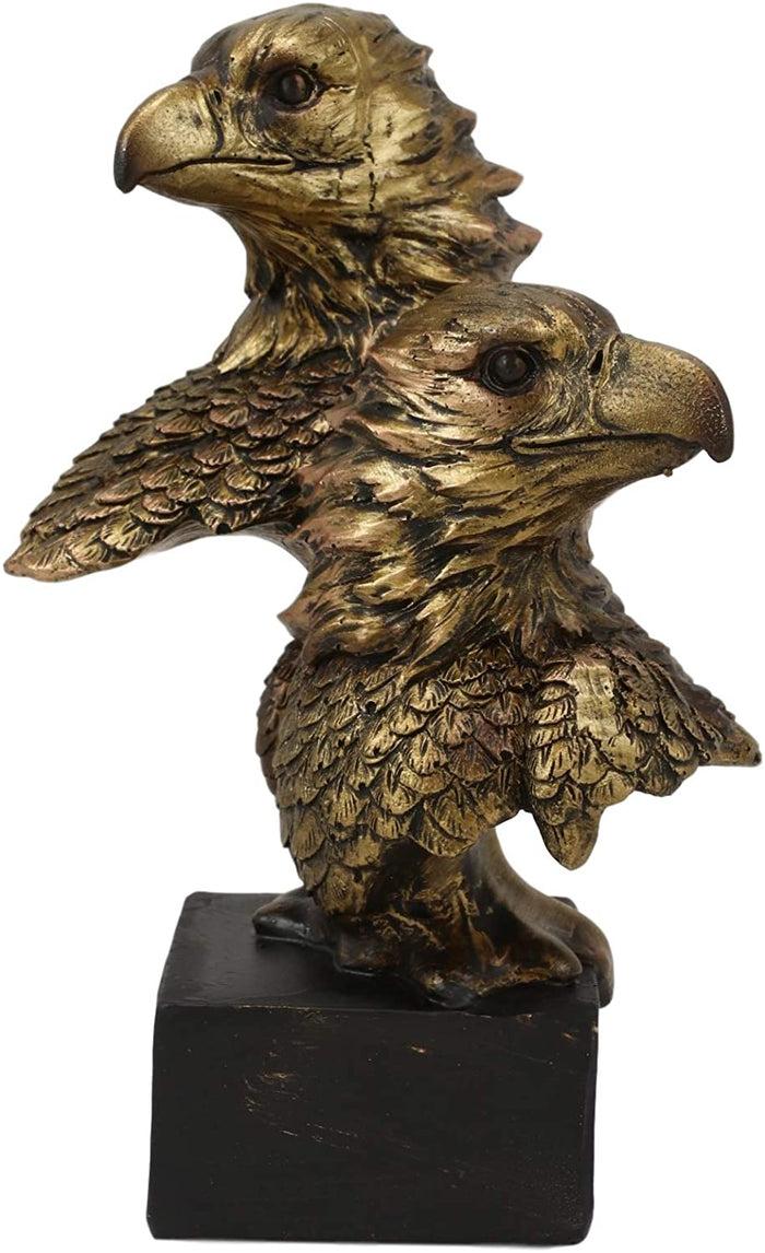 Ebros Gift Ebros Gift 6" Tall Bald Eagle And Eaglet Head Bust Figurine With Black Pedestal