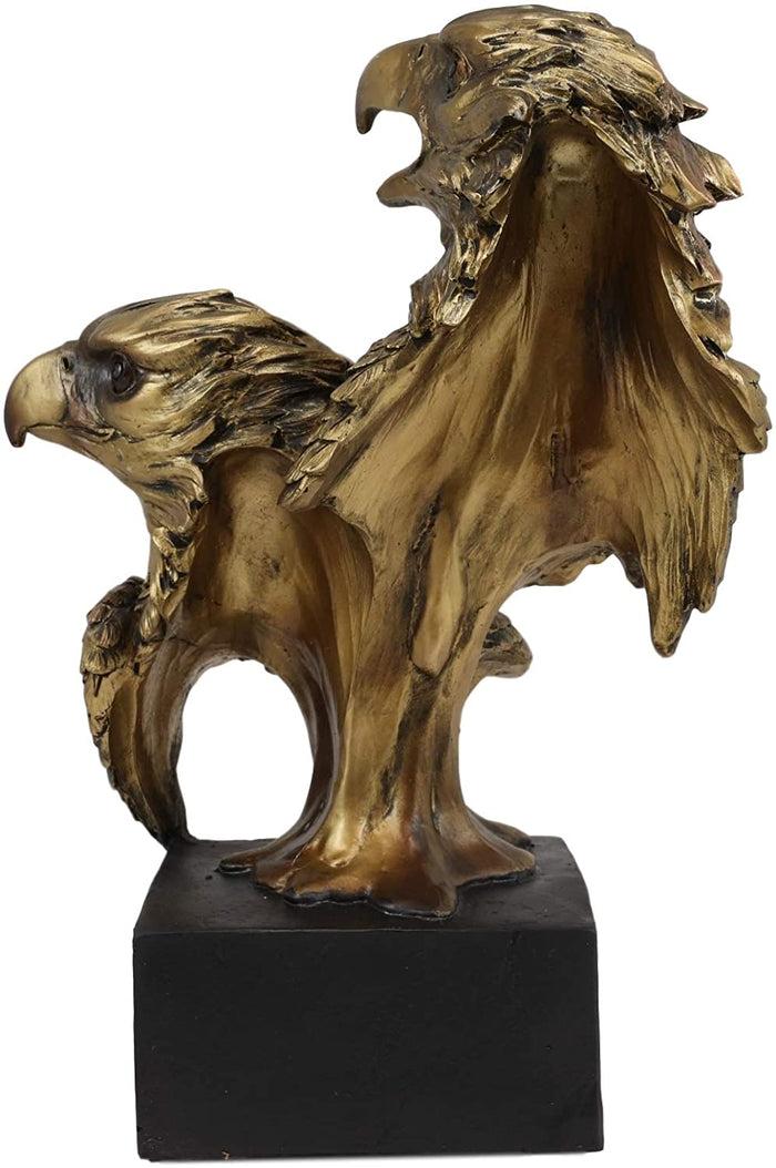 Ebros Gift Ebros Gift 9" Tall Bald Eagle And Eaglet Head Bust Figurine With Black Pedestal