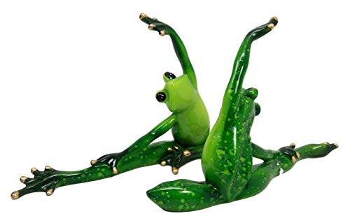 Ebros Gift Ebros Gift Active Yoga Frog Couple Stretching Decorative Figurine Set