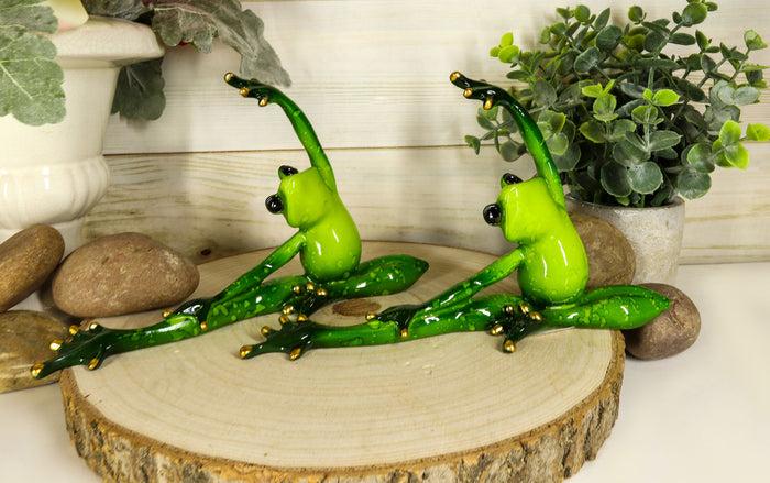 ebros gift Ebros Gift Active Yoga Frog Couple Stretching Decorative Figurine Set