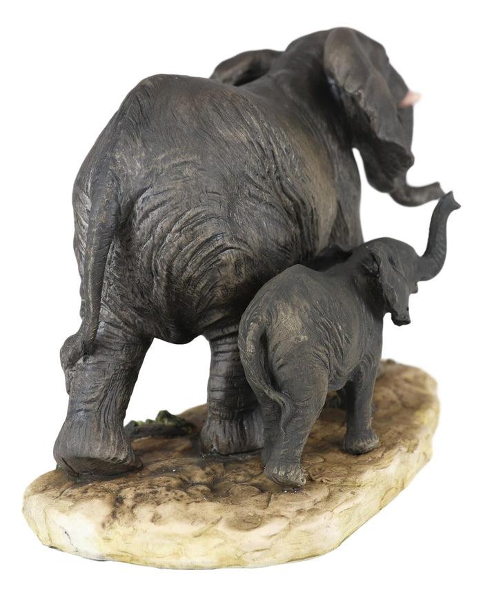 Ebros Gift Ebros Gift African Savanna Majestic Elephant With Young Calf Figurine 8.5" L