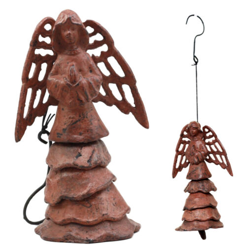 ebros gift Ebros Gift Aluminum Gabriel Angel Wind Chime Aluminum Angel Messenger Outdoor Safe Wind Chime Home Patio Garden Decor 7.25" H
