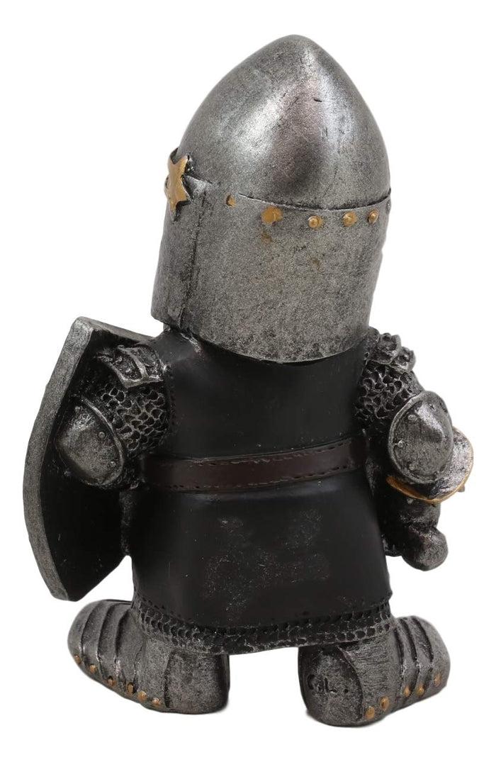 Ebros Gift Ebros Gift Anime Chibi Renaissance Medieval Knight Of The Cross Templar Crusader Figurine 4.5" Tall Suit Of Armor Miniature European Knights Sculpture Decor (Swordsman In Battle Stance)