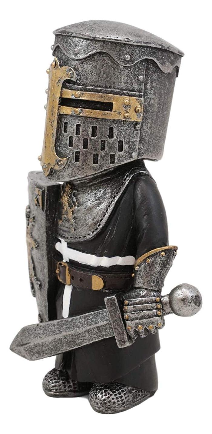 Ebros Gift Ebros Gift Anime Chibi Renaissance Medieval Knight Of The Cross Templar Crusader Figurine 4.5" Tall Suit Of Armor Miniature European Knights Sculpture Decor (Set Of 4 Templar Knights)