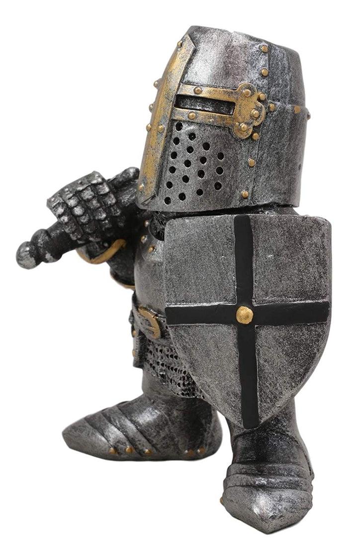 Ebros Gift Ebros Gift Anime Chibi Renaissance Medieval Knight Of The Cross Templar Crusader Figurine 4.5" Tall Suit Of Armor Miniature European Knights Sculpture Decor (Set Of 4 Templar Knights)