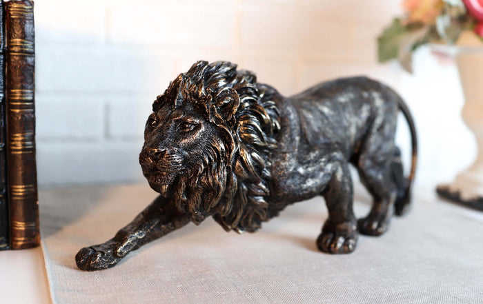 ebros gift Ebros Gift Apex King of The Jungle Aslan Lion Decorative Figurine 12.5" Long