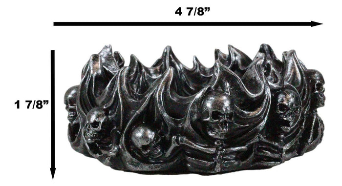 Ebros Gift Ebros Gift Arch Devil Skull Face Fire Hell Bone Spiral Cigarette Ashtray Resin Figurine