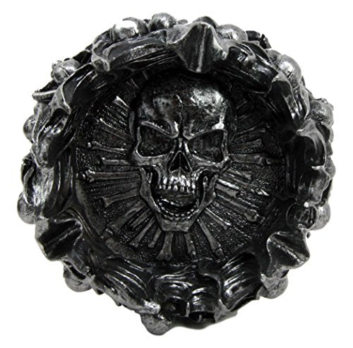 Ebros Gift Ebros Gift Arch Devil Skull Face Fire Hell Bone Spiral Cigarette Ashtray Resin Figurine