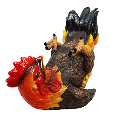 Ebros Gift Ebros Gift Barnyard Farm Rooster Chicken Wine Bottle Holder Caddy Figurine 11" L