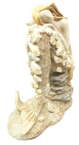 Ebros Gift Ebros Gift Beautiful Ocean Atlantis Goddess Sitting Mermaid Adorned With Shells Figurine Collectible