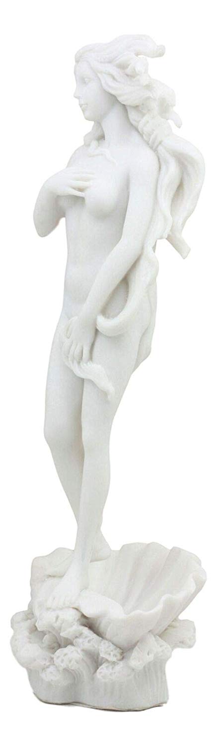 Ebros Gift Ebros Gift Birth Of Venus Statue Inspired By Botticelli Figurine Of Aphrodite Making Up The Uffizi Museum Decor Sculpture Greek Roman Gods And Goddesses Theme Off White Resin