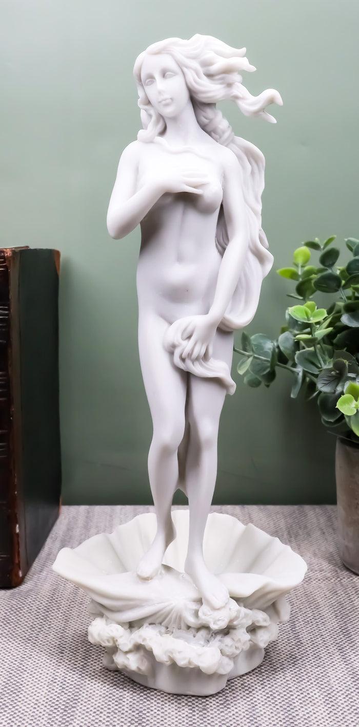 ebros gift Ebros Gift Birth of Venus Statue Inspired by Botticelli Figurine of Aphrodite Making Up The Uffizi Museum Decor Sculpture Greek Roman Gods and Goddesses Theme Off White Resin