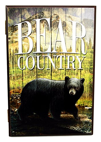 Ebros Gift Ebros Gift Black Bear Country Secret Safe Book Shaped Multiple Keys Decorative Storage Organizer