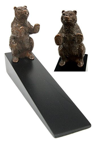 ebros gift Ebros Gift Brass Metal Grizzly Brown Bear Door Stop Stopper Wedge Home Decor