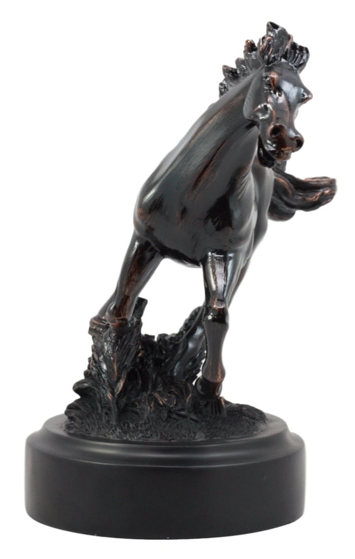 Ebros Gift Ebros Gift Bronze Electroplated Wild West Galloping Horse Statue 10.5" L Equestrian Beauty Steed Figurine