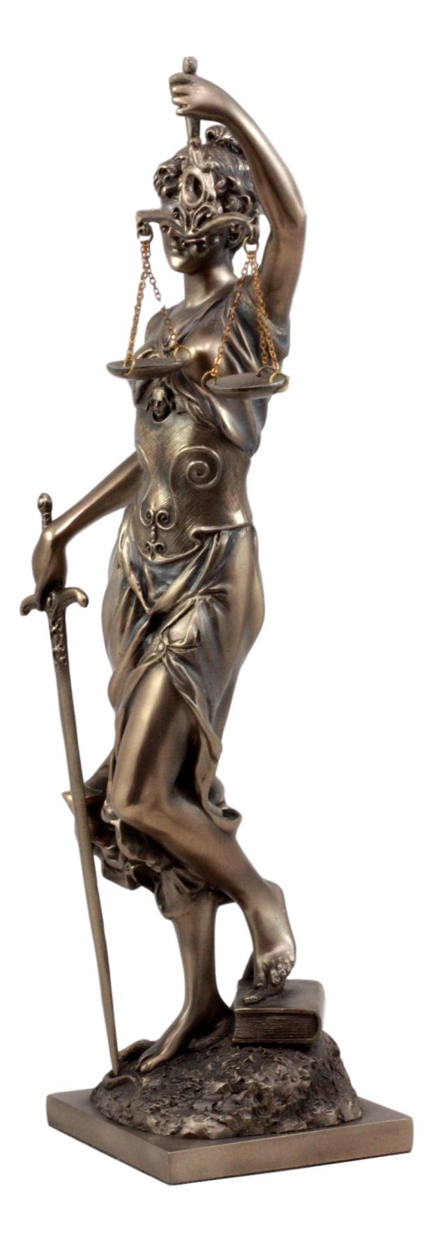 Ebros Gift Ebros Gift Bronzed Resin Greek Goddess Lady Of Justice Statue 13.5"H La Justicia Dike Figurine
