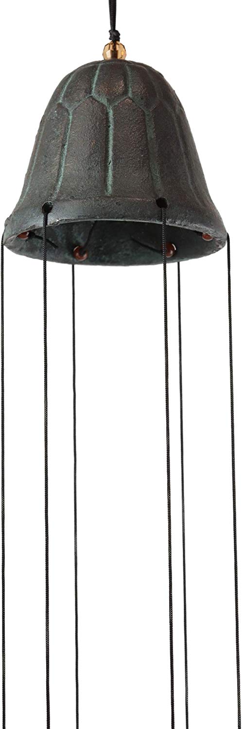 Ebros Gift Ebros Gift Cast Iron Nautical Animal Reptile Kingdom Sea Turtle Shell Bell With Ornamental Turtles Resonant Relaxing Mobile Wind Chime Deck Patio Pool Garden Outdoor Coastal Ocean Beach Theme Accent