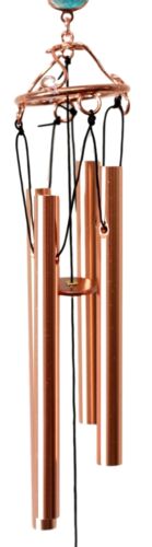 Ebros Gift Ebros Gift Caterpillar In Twisting Spiral Copper Metal Wind Chime With Colorful Marbles 31"Long Resonant Outdoor Patio Garden Decor Accessory