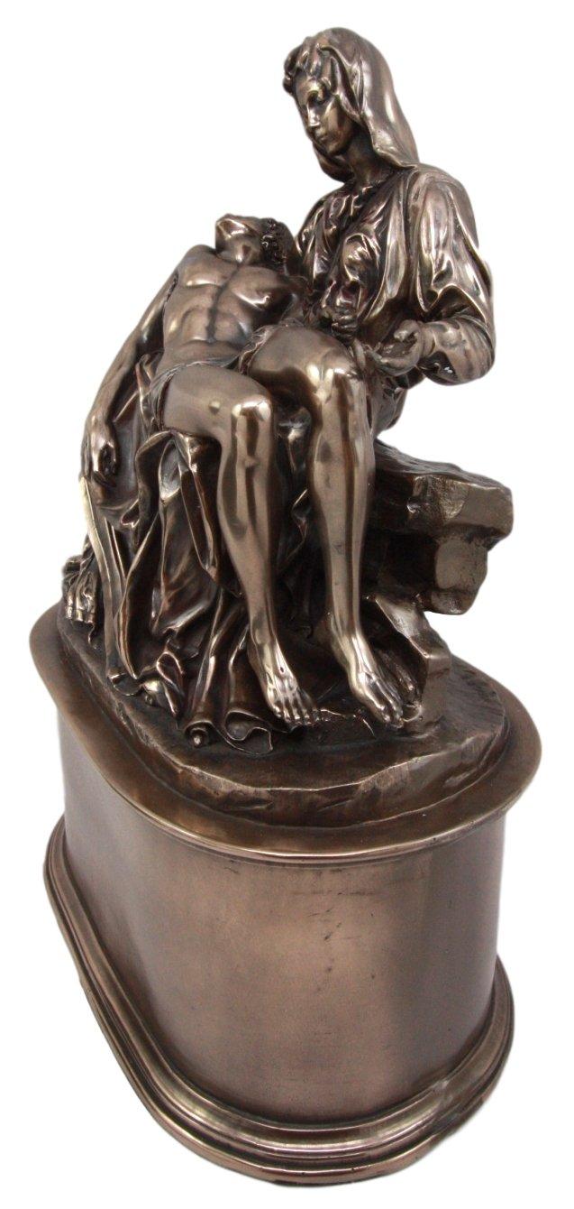 Ebros Gift Ebros Gift Catholic La Pieta Cremation Urn Devotional Figurine 14.75" Tall 300 Cubic Inches Capacity Bottom Load Feature