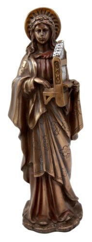 ebros gift Ebros Gift Catholic Saint Cecilia Figurine 10"H Patroness Of Musicians Roman Martyr Sculpture