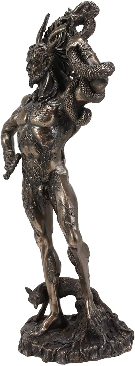 Ebros Gift Ebros Gift Celtic God CernunnosHolding Torc And Snake Resin Figurine 10.25"H