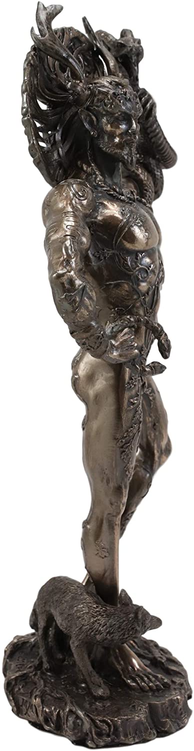 Ebros Gift Ebros Gift Celtic God CernunnosHolding Torc And Snake Resin Figurine 10.25"H