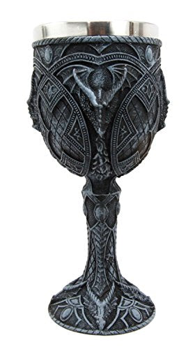 Ebros Gift Ebros Gift Celtic Ryu Tribal Heart Dragon 7"H Wine Goblet Cup Chalice Home Decor