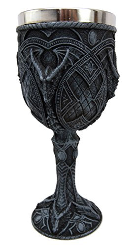 Ebros Gift Ebros Gift Celtic Ryu Tribal Heart Dragon 7"H Wine Goblet Cup Chalice Home Decor