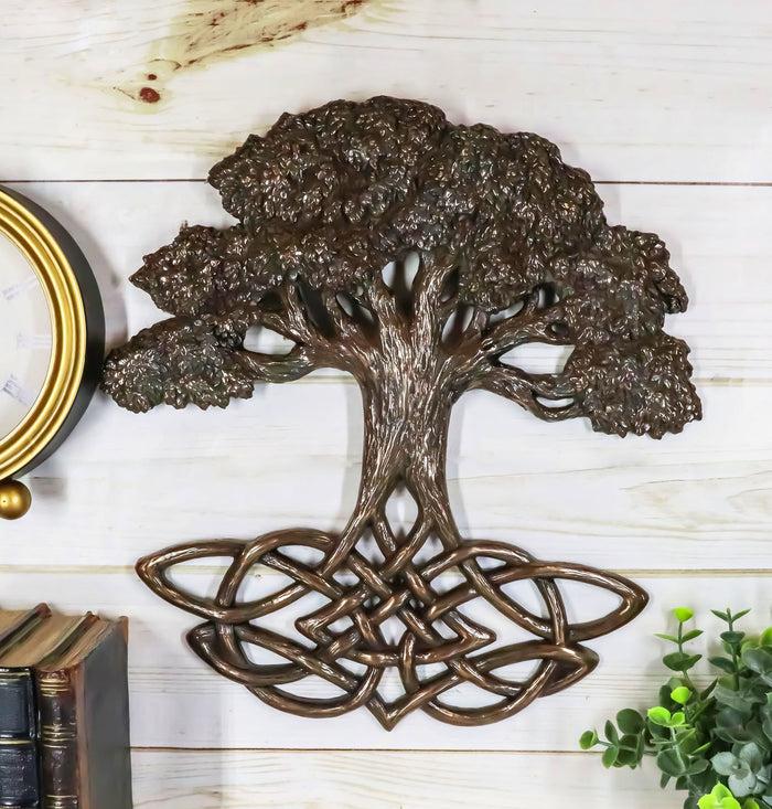 ebros gift Ebros Gift Celtic Tree of Life With Symbollic Knotwork Root System Decorative Wall Plaque Figurine 13"H