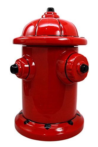 Ebros Gift Ebros Gift Ceramic Fire Hydrant Treat Cookie Jar Decorative Figurine 10"H