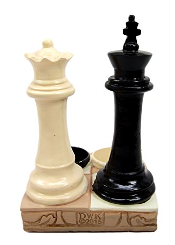 Ebros Gift Ebros Gift Checkmate Chess Genius King And Queen Salt Pepper Shakers Holder Figurine Set 5.75"H