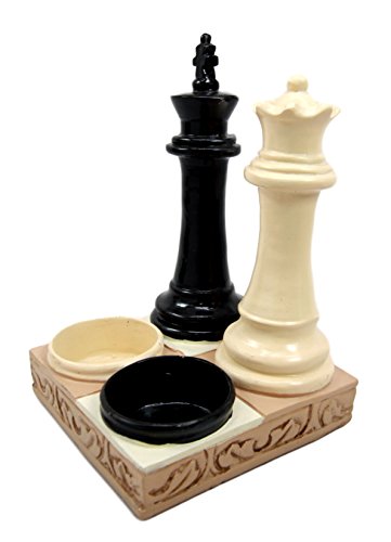 Ebros Gift Ebros Gift Checkmate Chess Genius King And Queen Salt Pepper Shakers Holder Figurine Set 5.75"H