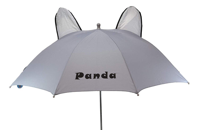 Ebros Gift Ebros Gift Children Kids Animated Colorful Pop Up Umbrella 33" Diameter Animal Themed Umbrellas With 3D Ears Or Eyes Fun Child Friendly Playing In The Rain (Grey Giant Panda Bear)
