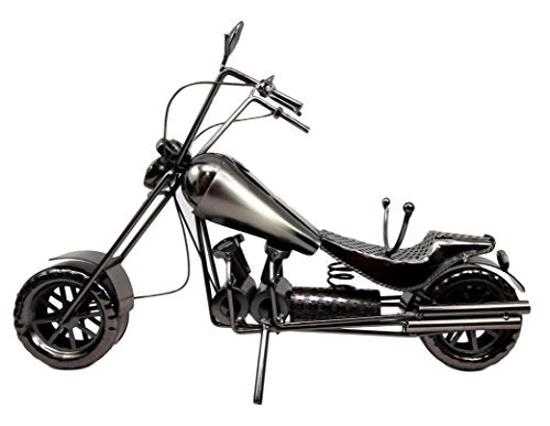 Ebros Gift Ebros Gift Chopper Motorcycle Bike Hand Made Metal Wine Bottle Holder Caddy Decor Figurine 16"H