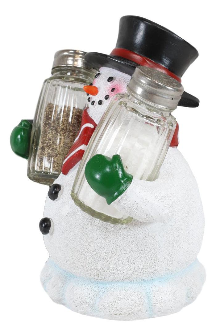 Ebros Gift Ebros Gift Christmas Winter Snowman Decorative Glass Salt Pepper Shakers Holder Figurine
