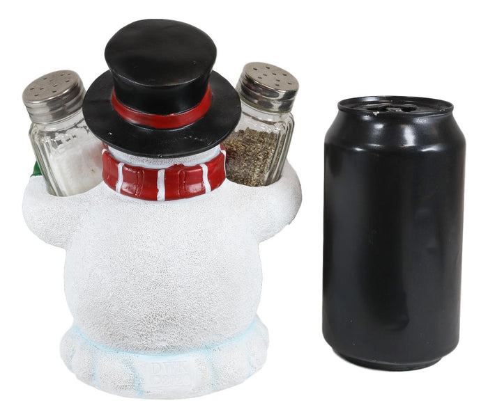 Ebros Gift Ebros Gift Christmas Winter Snowman Decorative Glass Salt Pepper Shakers Holder Figurine