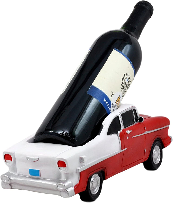 Ebros Gift Ebros Gift Classic Red Vintage Bel Air Automobile Car Wine Holder 11.5" Long