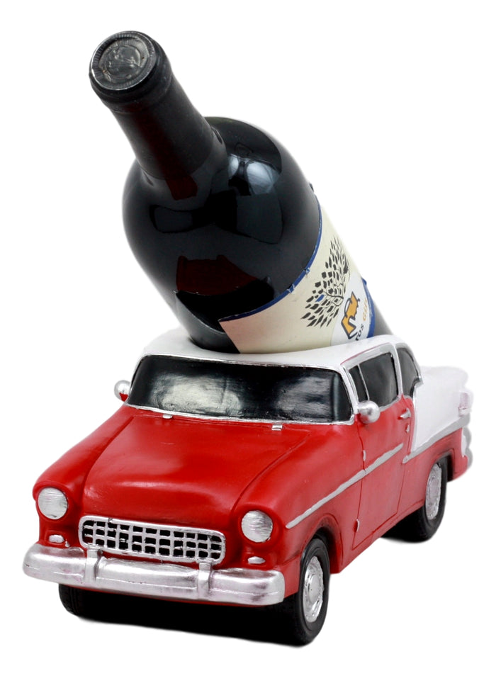 Ebros Gift Ebros Gift Classic Red Vintage Bel Air Automobile Car Wine Holder 11.5" Long