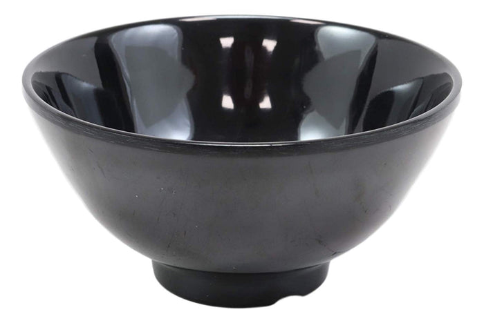 Ebros Gift Ebros Gift Contemporary Black Smooth Porcelain Round Bowls For Cereal Soup Salad Noodle Rice Ice Cream Decorative Bowl Set Of 10 Serveware For Restaurant Supply Home Kitchen