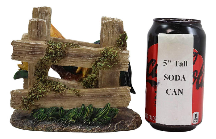 Ebros Gift Ebros Gift Country Farm Proud Rooster Chicken By Sunflower And Wooden Fence Dinner Napkin Holder Figurine 6.25" Wide Rustic Western Table Decorative Accent