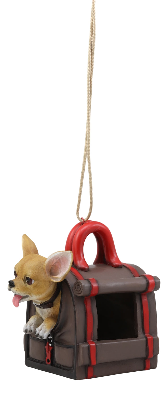 Ebros Gift Ebros Gift Cute Teacup Chihuahua In Dog Purse Bird Feeder With Hanging Ropes Decor Figurine