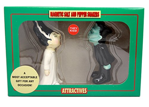 Ebros Gift Ebros Gift Day Of The Dead Mr & Mrs Frankenstein Monster Ceramic Salt Pepper Shakers Figurine Set