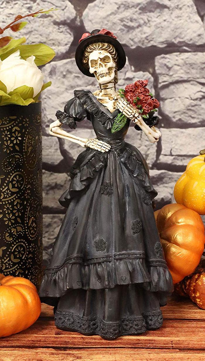 ebros gift Ebros Gift Day of The Dead Skeleton Black Dress Bride Resin Figurine