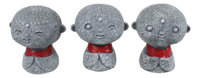 Ebros Gift Ebros Gift Decorative Jizo Monks Set Of 3 Figurine 2.5" Height Charm Small Japan