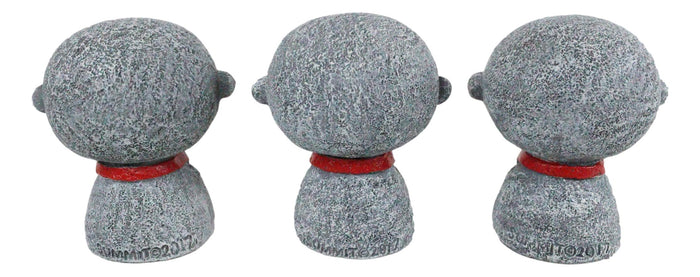 Ebros Gift Ebros Gift Decorative Jizo Monks Set Of 3 Figurine 2.5" Height Charm Small Japan