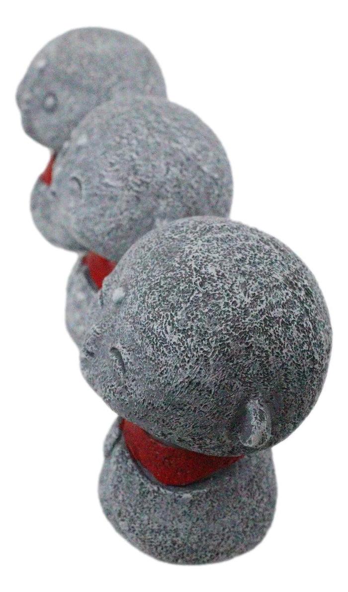 Ebros Gift Ebros Gift Decorative Jizo Monks Set Of 3 Figurine 2.5" Height Charm Small Japan