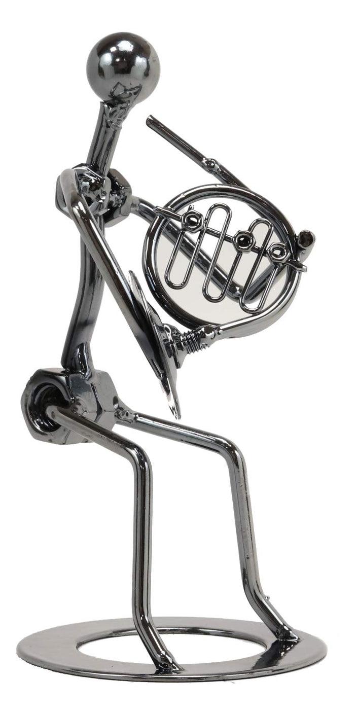 Ebros Gift Ebros Gift Decorative Musician Metal Art Music Instrument Player 3D Figurine Hand Sculpted Electroplated Recycled Steel Home And Office Desk Table Decor Statue (Tuba Player)