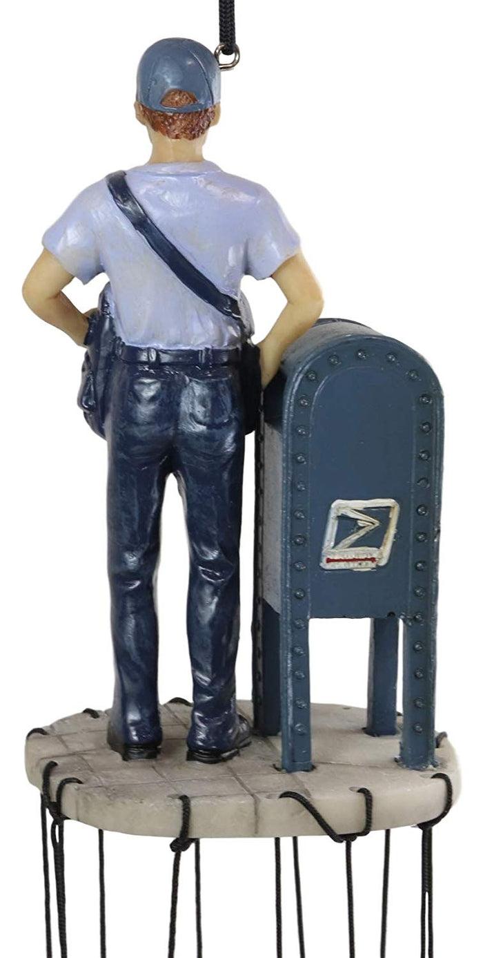 Ebros Gift Ebros Gift Decorative United States Postal Mailman Postman Standing By Public Mail Box Resonant Relaxing Wind Chime Patio Garden Home Accent Shipping Delivery Cargo And Mail Letters Post Office