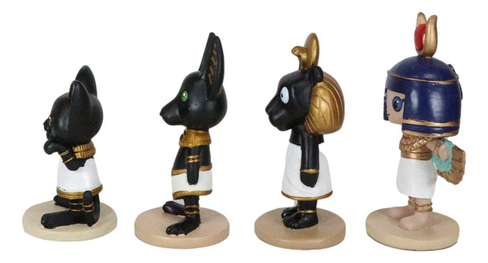 Ebros Gift Ebros Gift Dollhouse Miniature Set Of 4 Weegyptians Isis Bastet Anubis Sekhmet Egyptian Deities Figurine Collectible Set Of 4