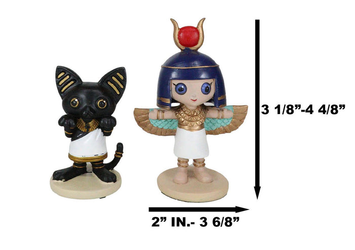 Ebros Gift Ebros Gift Dollhouse Miniature Set Of 4 Weegyptians Isis Bastet Anubis Sekhmet Egyptian Deities Figurine Collectible Set Of 4